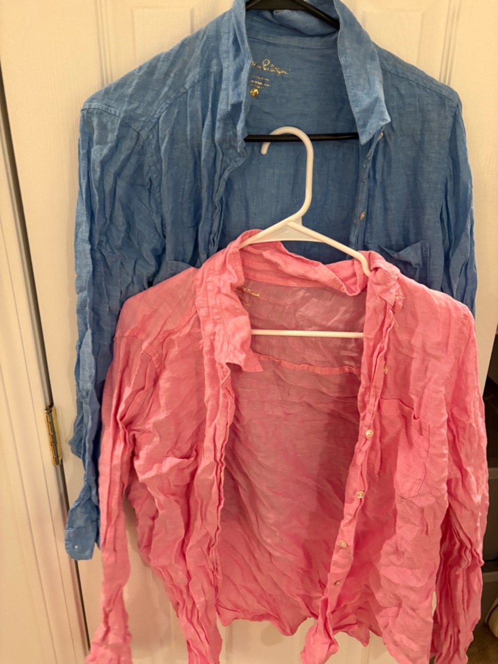 Lilly Pulitzer Blue and Pink Lightweight Swim Coverups (Set of 2)